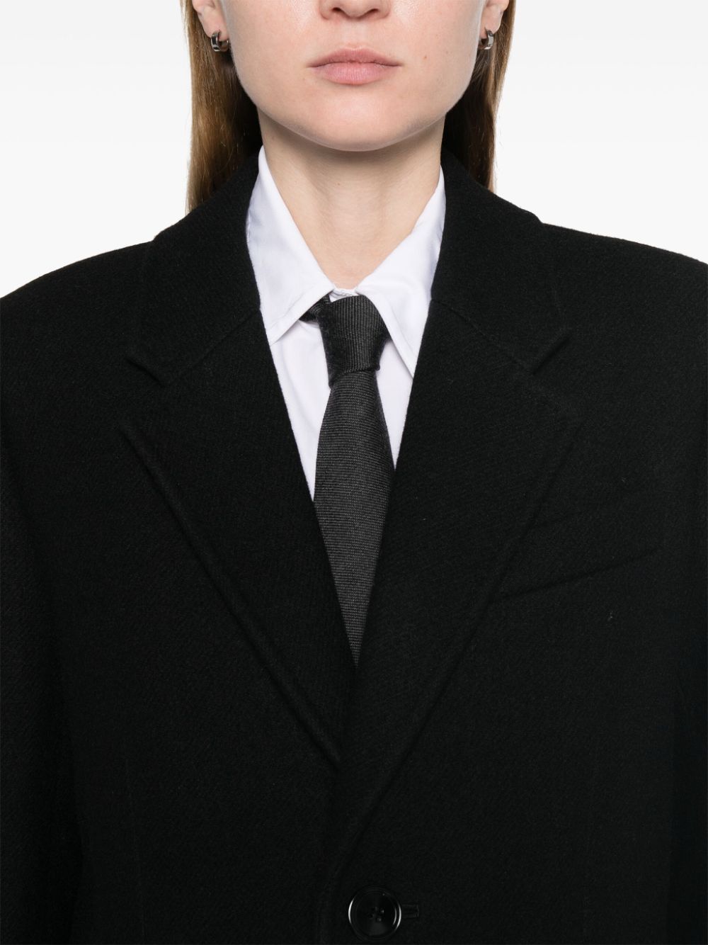 Ami Paris アミパリウールシングル胸のコート - Image 5