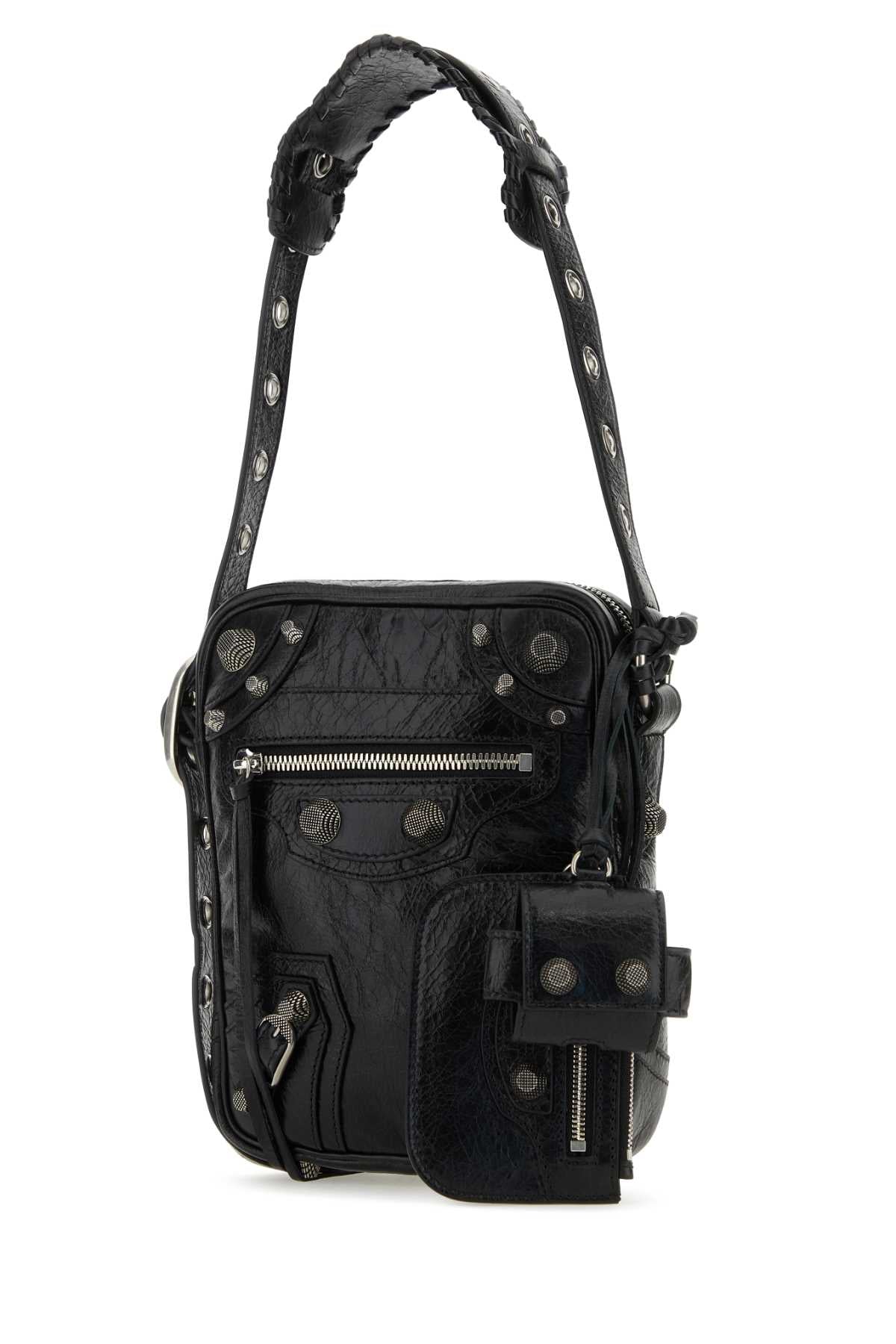 Balenciaga Balenciaga Black Leather Le Cagole Men Crossbody Bag - Image 5