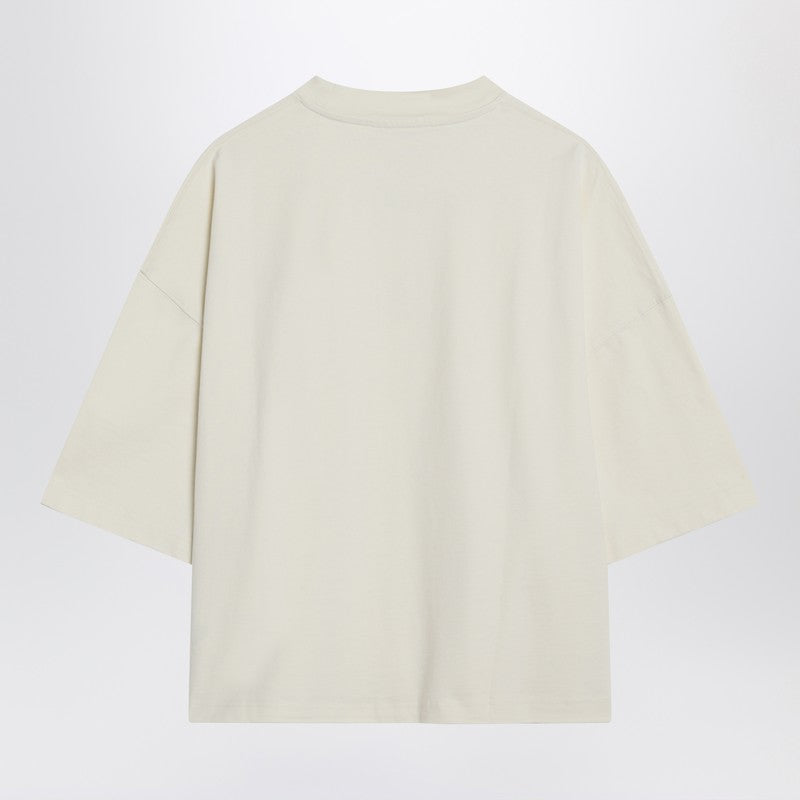Jacquemus Jacquemus Light Beige Boxy T Shirt With Logo - Image 5
