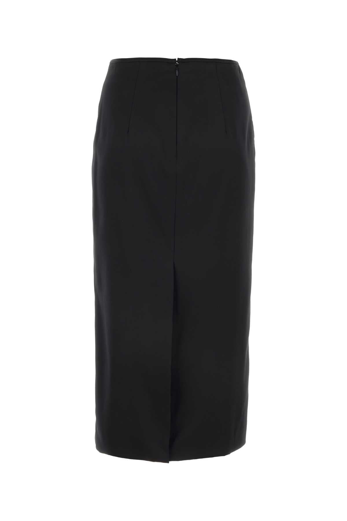 Miu Miu Miu Black Stretch Silk Skirt - Image 5