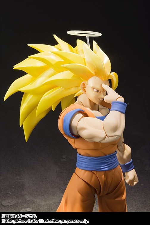 S.H. Figuarts Dragon Ball Z Super Saiyan 3 Son Goku (Resale Version), Approx. 6.1 inches (155 mm), PVC & ABS, Pre-painted Action Figure