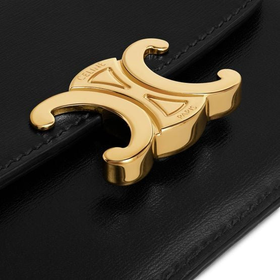CELINE Card holder with flap Triomphe in shiny calfskin - Image 5