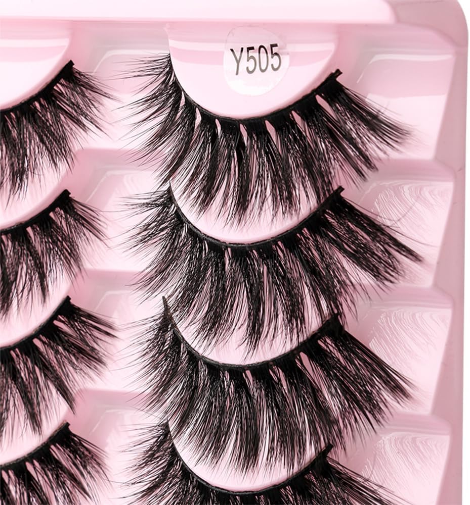 ロングプラス 10ペア つけまつげ フェイクミンク アイラッシュ 超濃密 手作り 舞台用 日常化粧 ロング まつげ (Y505)