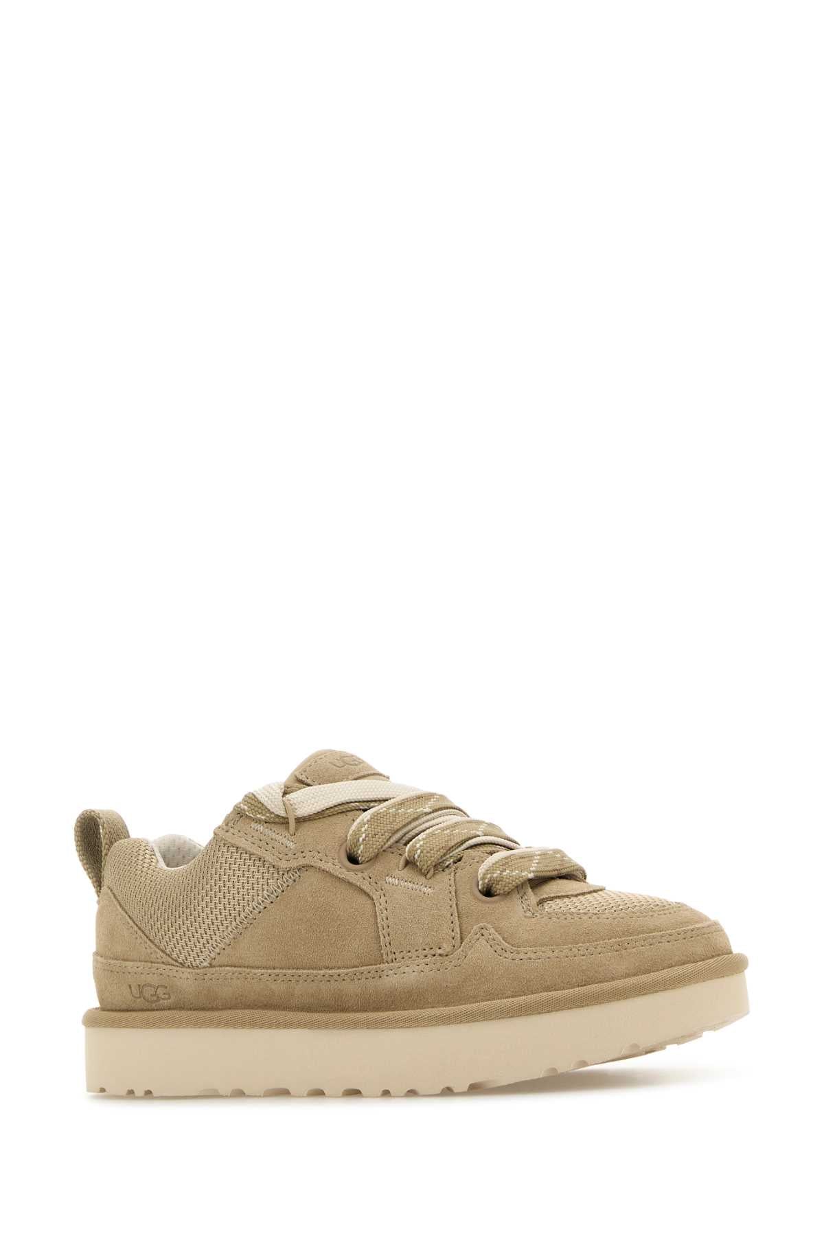 Ugg Ugg Beigeスエードとメッシュローメルスニーカー - Image 5