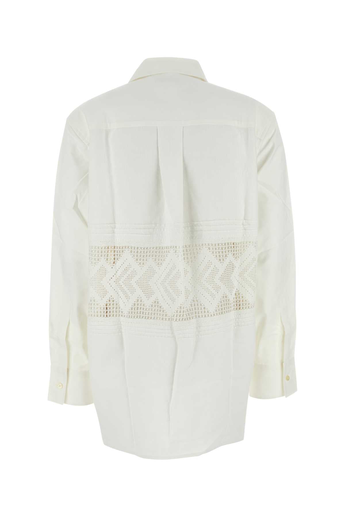 Marine マリンセールホワイトコットンシャツ - Image 5