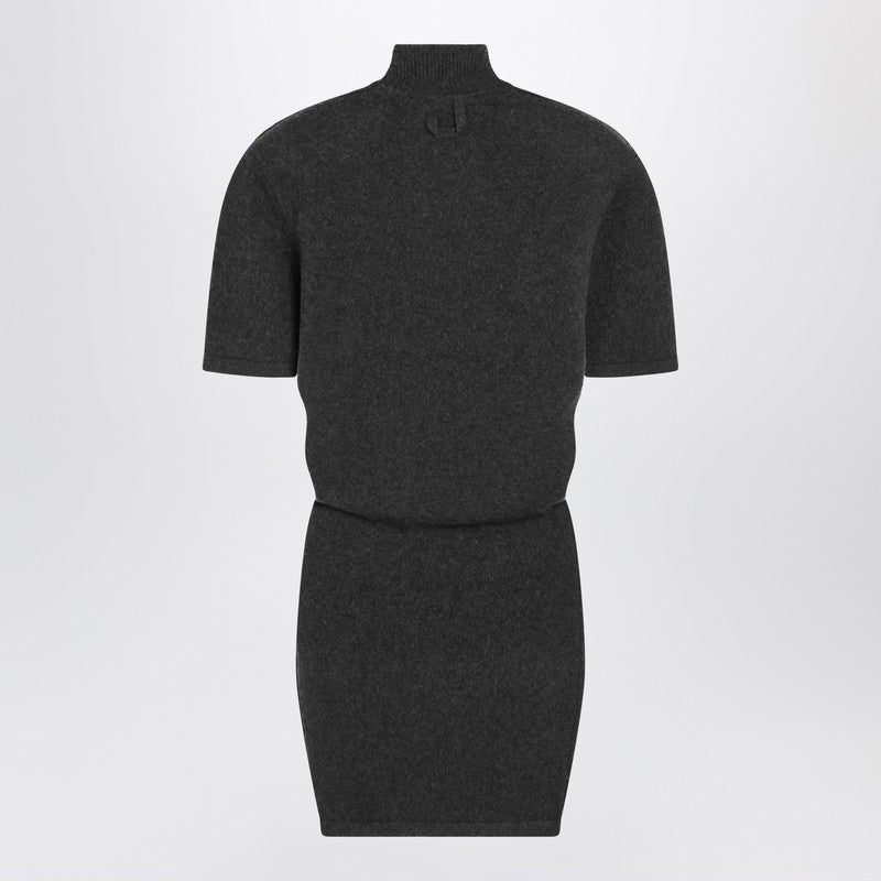 Jacquemus Jacquemus Dark Grey Wool And Cashmere Dress - Image 5