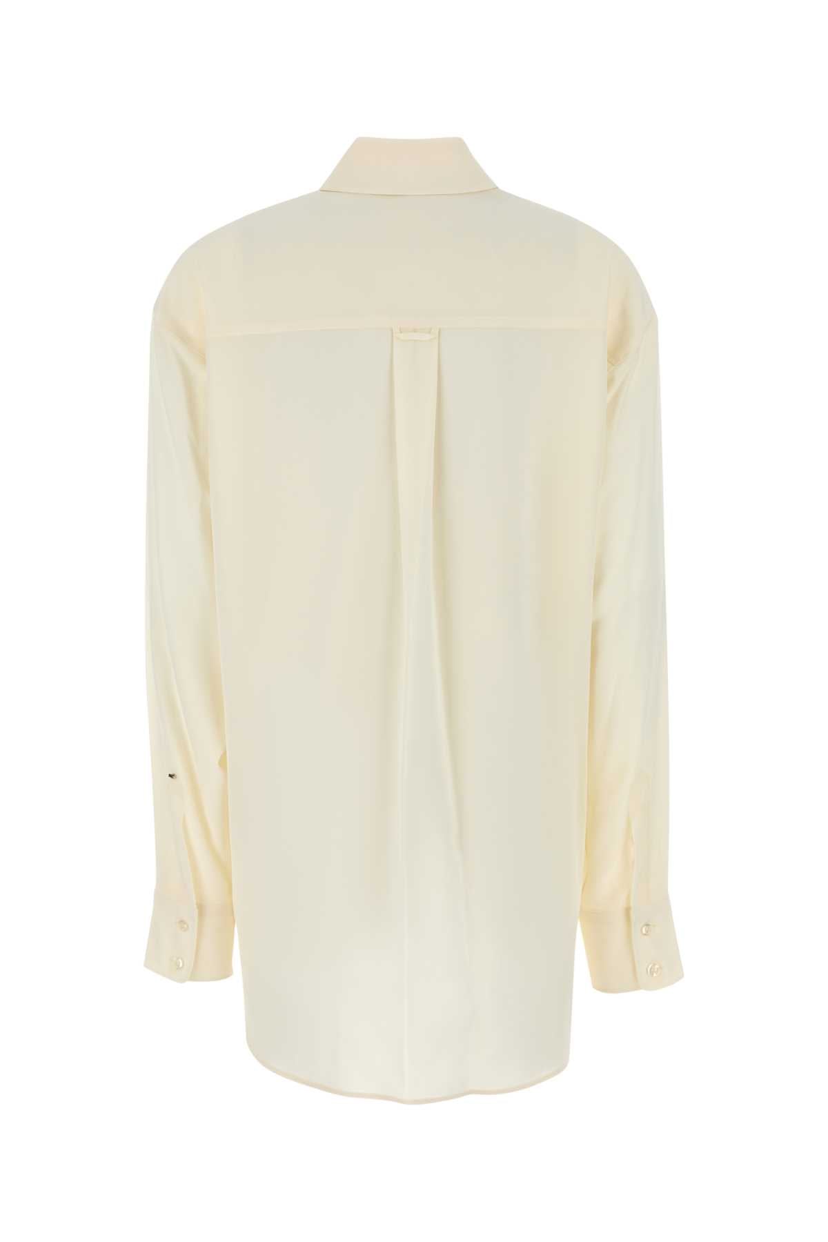 Sportmax SportMaxアイボリーシルクトンレシャツ - Image 5