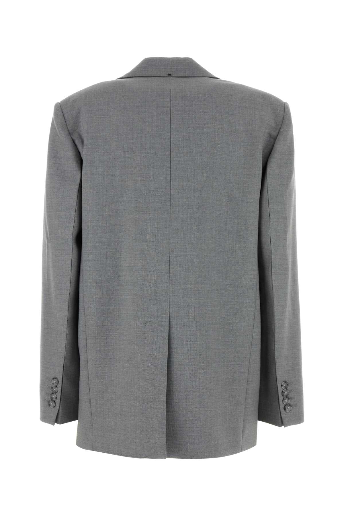 Sportmax SportMax Grey Wool Baffo Blazer - Image 5