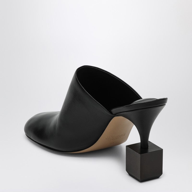 Jacquemus Jacquemus Black Mule With Geometric Heel - Image 5
