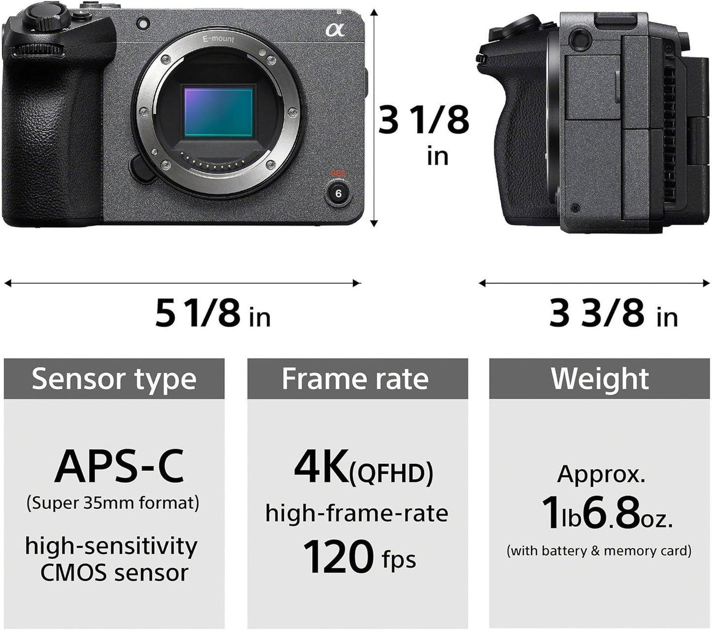 Sony Fx30 Cinema Line Super 35 カメラ 11mm F1.8 APS-C 超広角プライムレンズ コンテンツクリエイター用 64GB SDカード、アートスーツソフトウェア、カメラガジェットバッグ、アクセサリー(7アイテム)