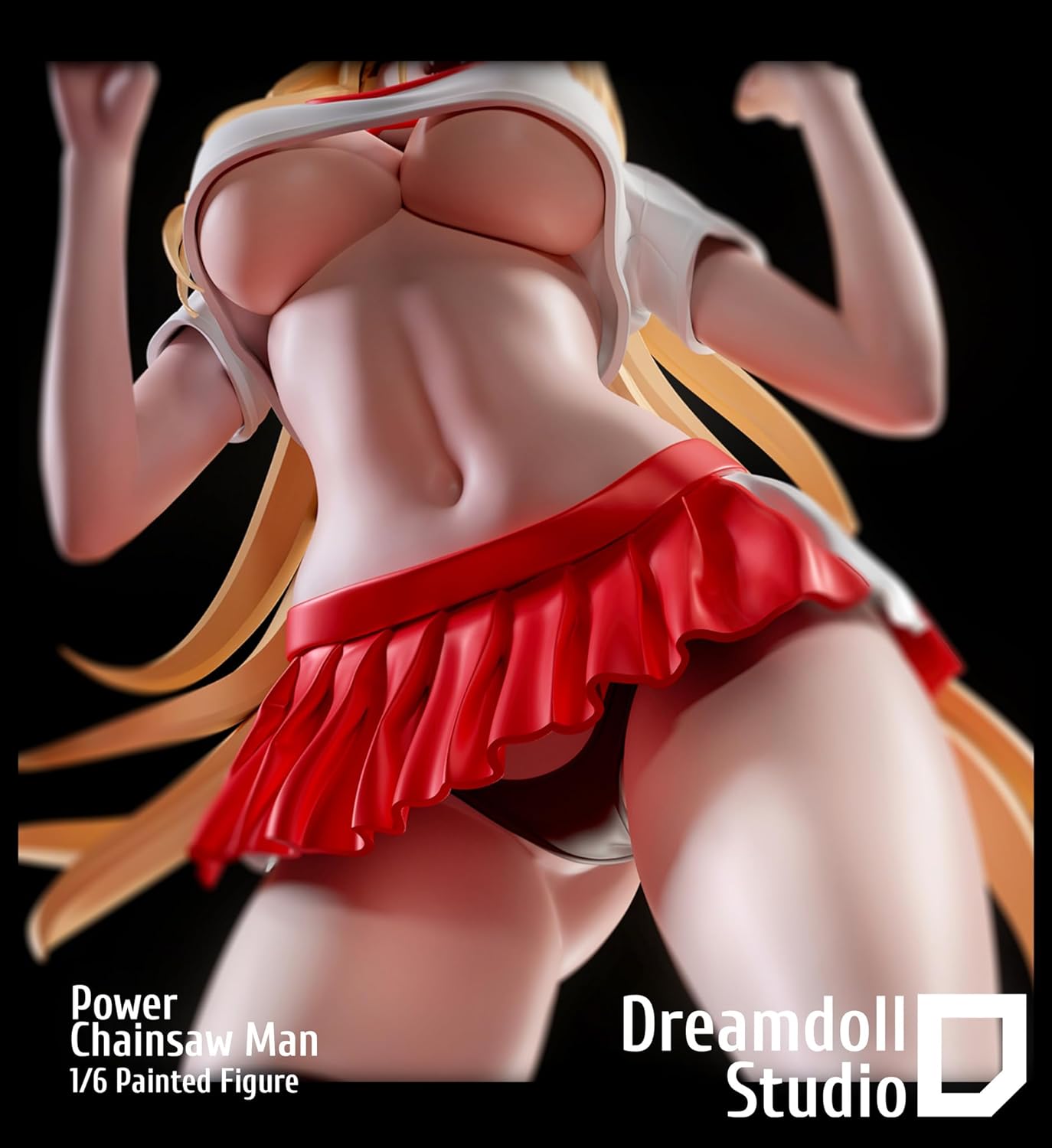 REENEW Chainsaw Man Power Figure Garage Kit Scene Pedestal Ver.1/6 Scale Dr.e.a.m.d.o.o.ll. Studio Limited Sale, Hand-Made Resin Painted Finished Product, Crafts Collection, Assembled Statue Figurine