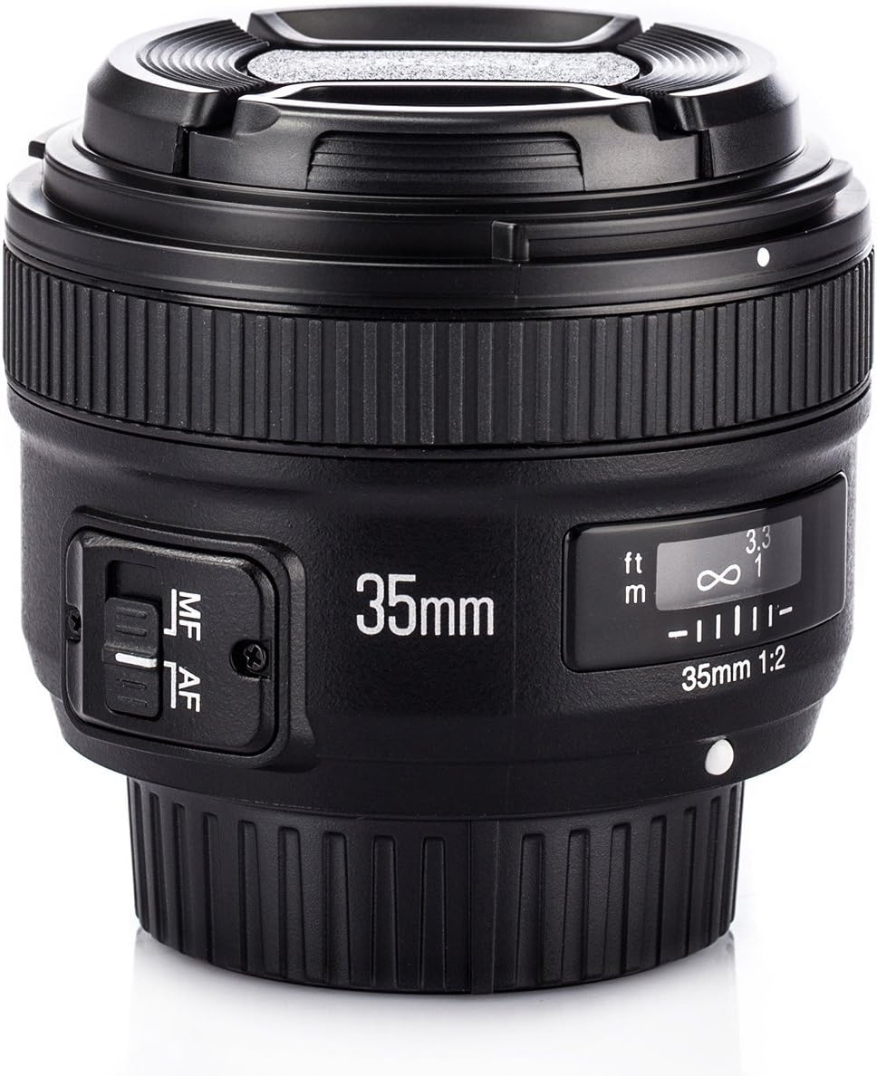 YONGNUO Nikon YN35mm F2N Monofocal Lens Nikon F-Mount Full Size Wide Angle Standard Lens D5 Series, D4 Series, D850, D810 Series, D800 Series, D750 Series, D700, D610, D600, D500, D300 Series, D7500,