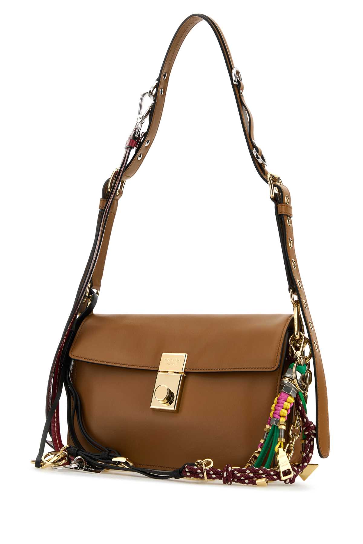 Prada プラダキャラメルレザースモールプラダソフトサウンドショルダーバッグ - Image 5