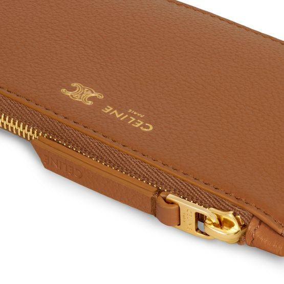 CELINE Long zipped card holder in grained supple calfskin - Image 5