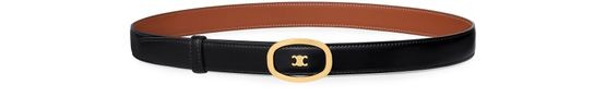 Medium 25mm reversible Celine alix belt in taurillon and natural calfskin - Image 6