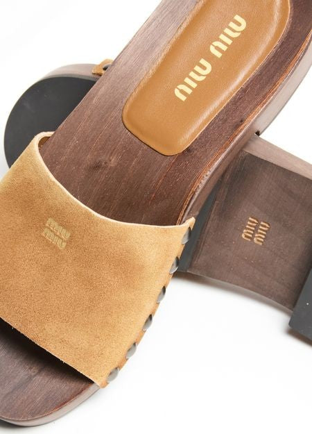 MIU MIU Logo clog mules - Image 6