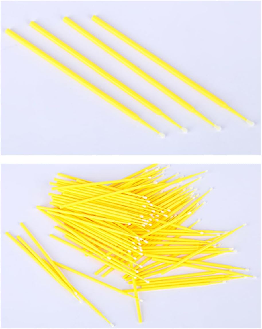 Micro Cotton Swabs, 100 Pieces Extra Fine Cotton Swabs, Micro Brush, Microstick, Disposable Makeup Brush, Eyelash Swabs, Mascara Brush, Gel Nail Painting, Eyelash Hair Growing Tools, Eyelash