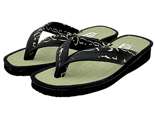 Daimei Shokai Men's Nose Strap Tatami Folding Japanese Pattern Japanese Style Sandals