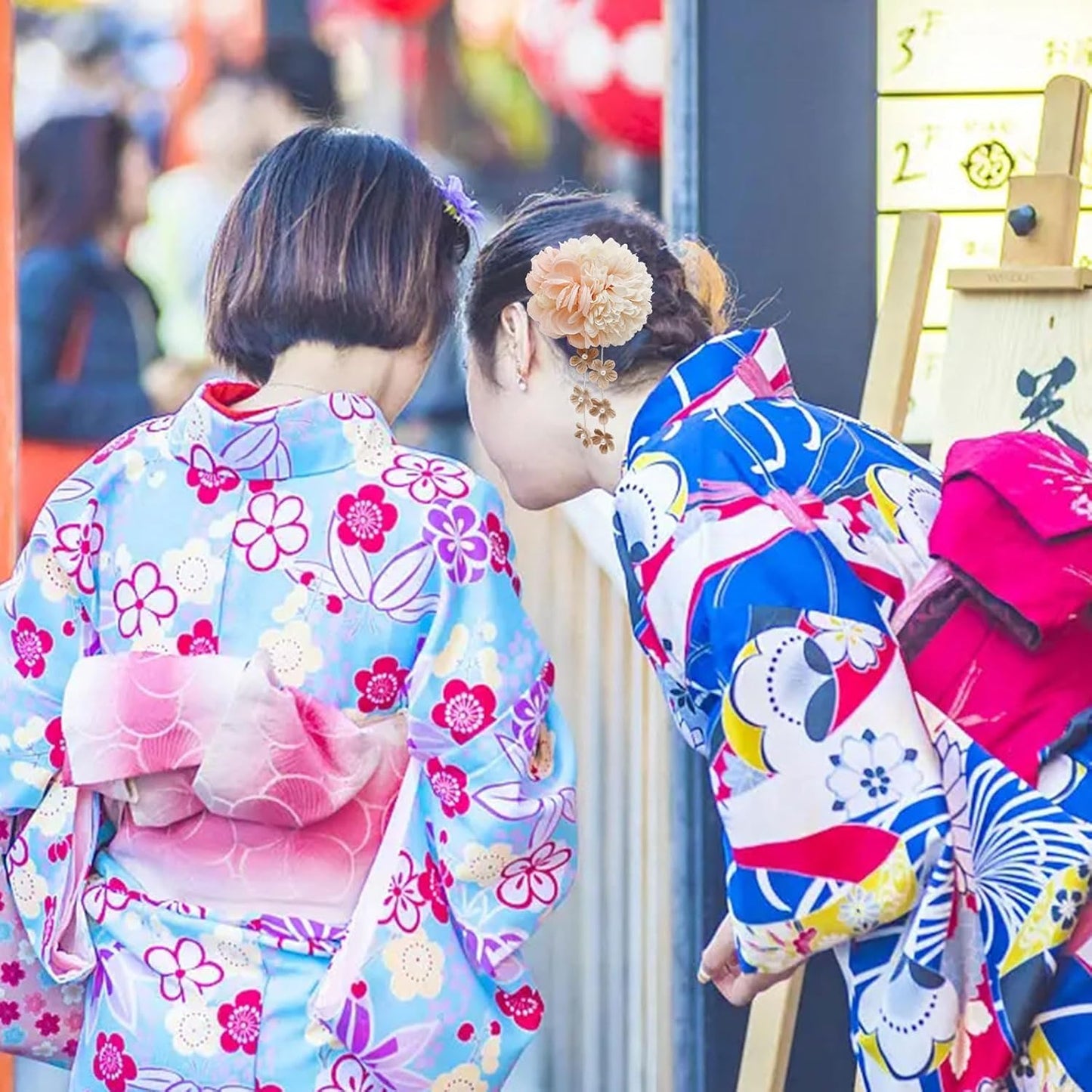 Japanese Style Kimono Hair Ornament, Yukata, Graduation Ceremony, Coming-of-Age Ceremony, Wedding, Shichi-Go-San Party, Thank You Party, New Year, Fireworks Display, Flowers, Dry Flowers, Hair