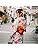 Women's Yukata Kimono Floral Print Yukata Costume, 4-piece Set, Yukata, Obi, Fan, Head Accessory, Plain Weave, Beautiful, One Size, Cute, Adult Fireworks Festival, Summer Festival, Ryokan