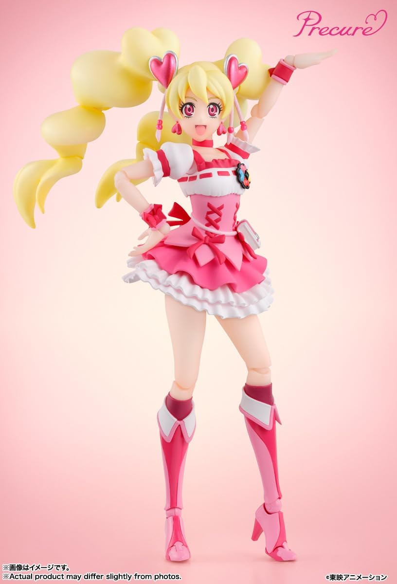 BANDAI SPIRITS S.H. Figuarts Fresh Pretty Cure! Cure Peach Precure Character Designer's Edition, Approx. 5.3 inches (135 mm), ABS & PVC Pre-painted Action Figure
