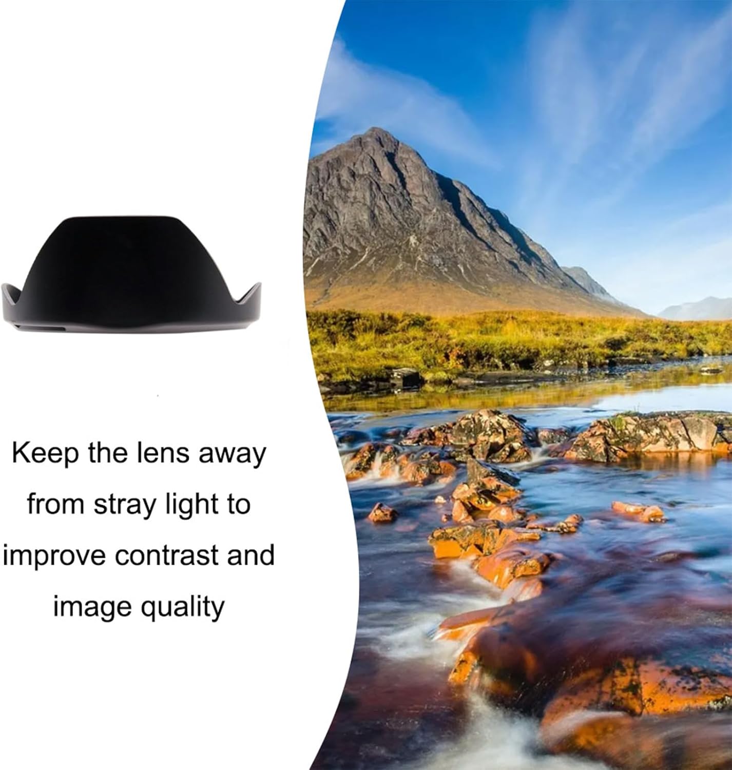 Toileum EW-60C II Lens Hood (For Canon EF-S 18-55mm f/3.5-5.6 Lens for Canon EF 28-80mm f/3.5-5.6 V USM Lens for Canon EF 28-90mm f/4-5.6 II USM Lens) ew-60c II Bayonet Lens Hood lens shade