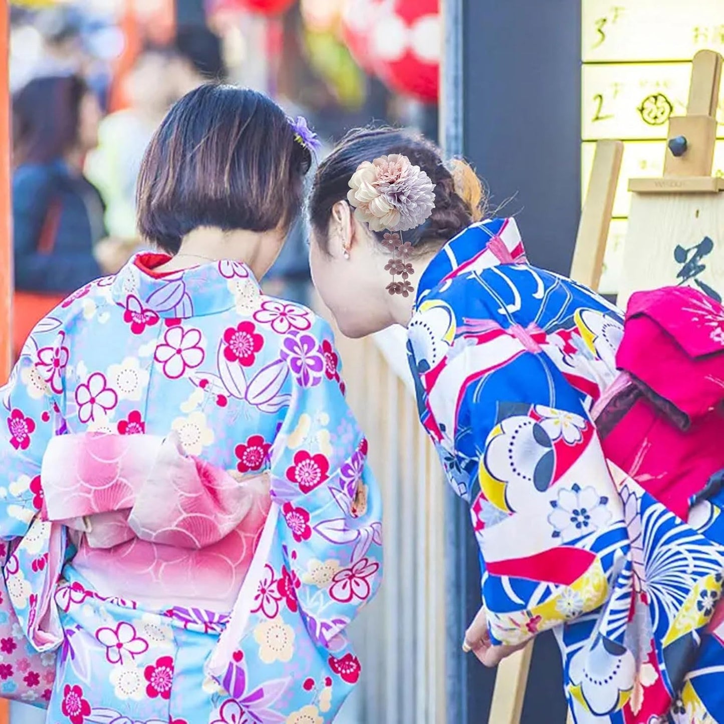 Japanese Style Kimono Hair Ornament, Yukata, Graduation Ceremony, Coming-of-Age Ceremony, Wedding, Shichi-Go-San Party, Thank You Party, New Year, Fireworks Display, Flowers, Dry Flowers, Hair