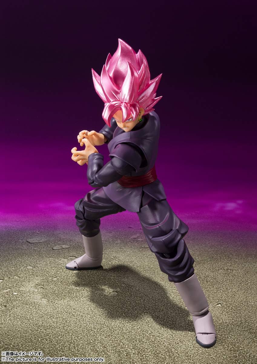 S.H. Figuarts Dragon Ball Series Goku Black - Super Saiyan Rosé - (Resale Version), Approx. 5.5 inches (140 mm), PVC & ABS Pre-painted Action Figure