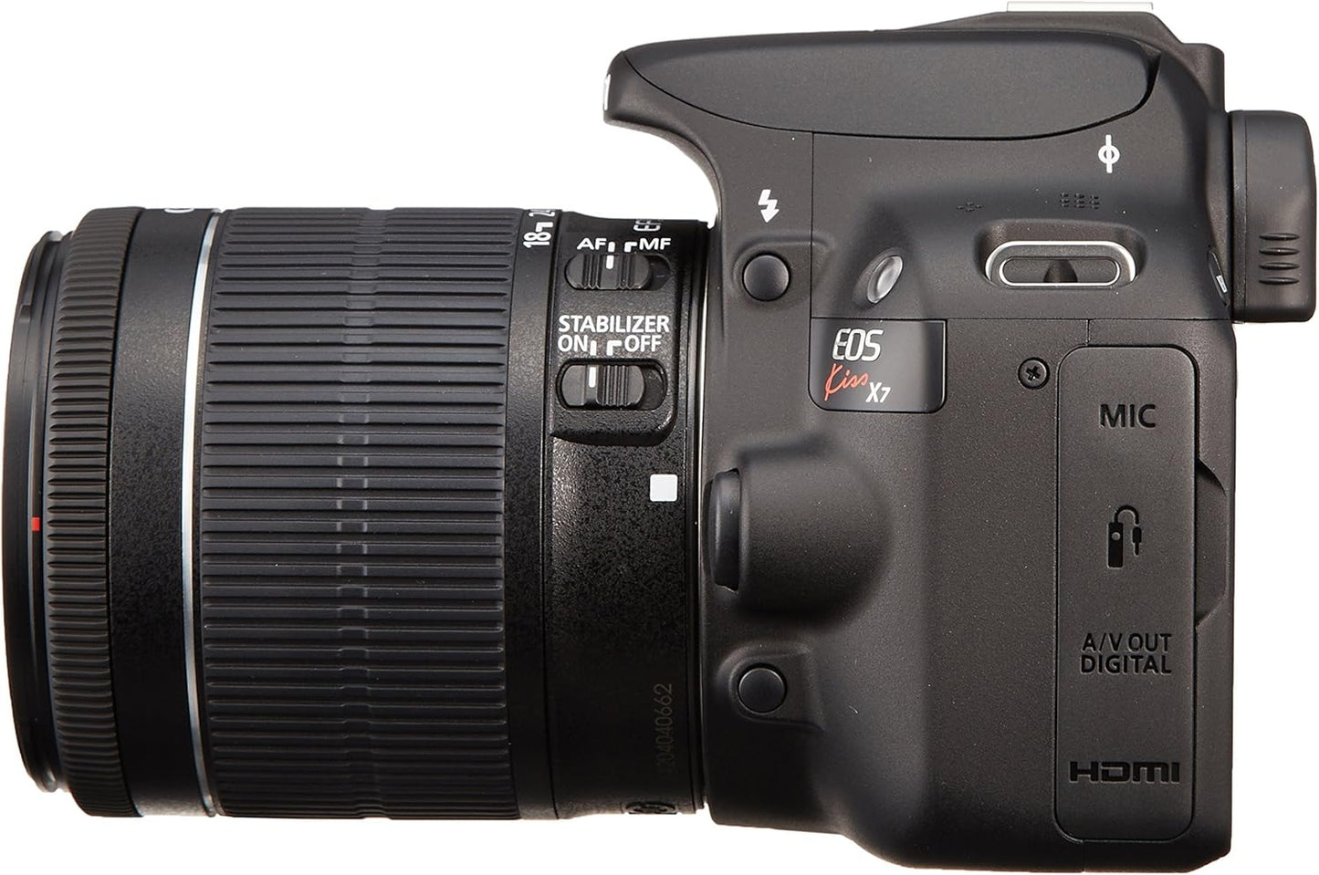 Canon EOS Kiss X7 Digital SLR Camera Double Zoom Kit, EF-S18-55mm/EF-S55-250mm Included, KISSX7-WKIT (Refurbished)