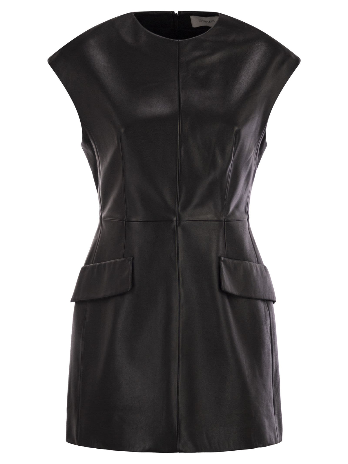 Sportmax SportMax Tefrite02ノースリーブナッパレザードレス - Image 6