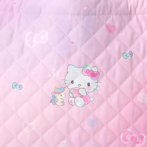 Sanrio Quilted Lesson Bag for Kids, Handbag, Okeko Bag with Loop, Name Space
