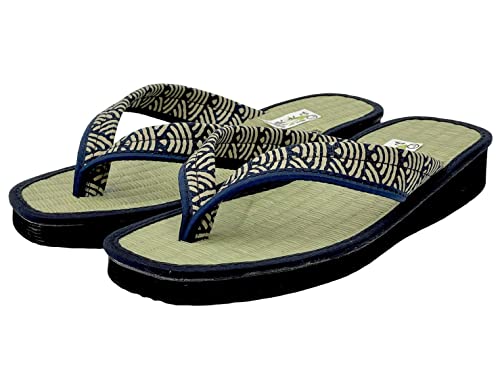 Daimei Shokai Men's Nose Strap Tatami Folding Japanese Pattern Japanese Style Sandals