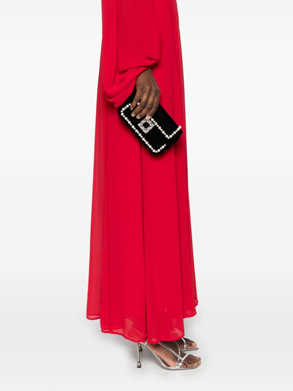 Roger Roger Vivier Jeu De Fille Velvet Clutch - Image 6