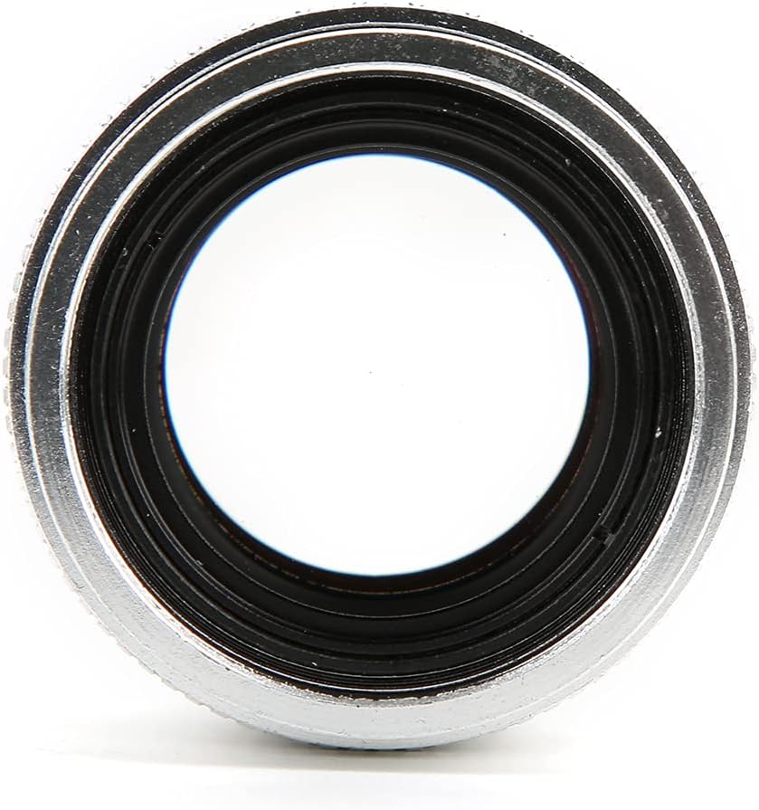 Mirrorless Camera Lens, 50mm F1.4 Manual Fixed Focus Lens Large Aperture C-Mount Lens with Adapter Ring for Olympus M4/3 for Canon Fuji Sony (Silver)