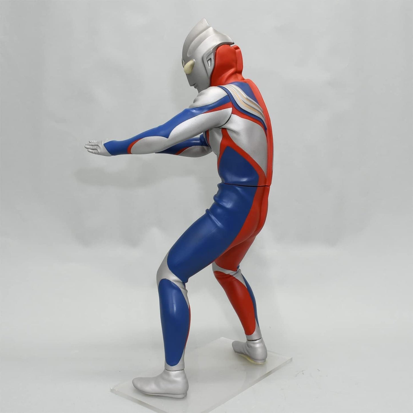 Ultraman Tiga 4571587310586 Mega Soft Vinyl Kit, Reprint Edition, Non-scale, Total Height Approx. 15.7 inches (40 cm), Soft Vinyl, Unpainted, Assembly Kit, Red