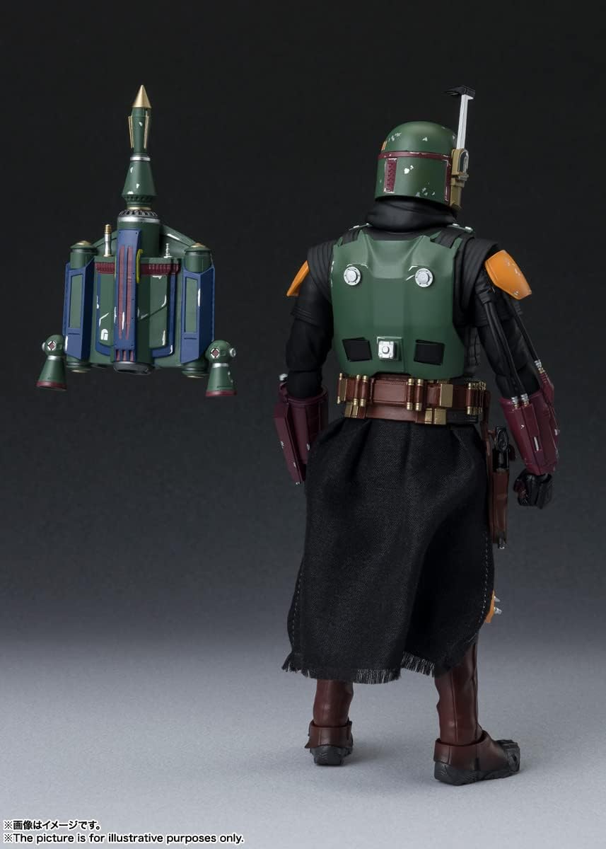 S.H. Figuarts Boba Fett (Star Wars: The Book of Boba Fett) Approx. 6.1 inches (155 mm), AVS, PVC & Fabric, Pre-painted Action Figure