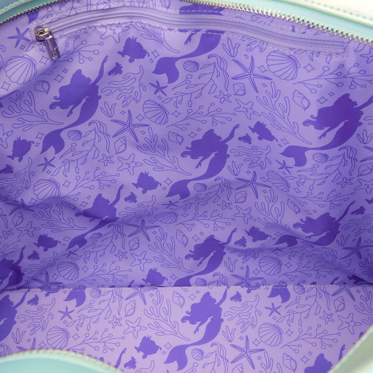 Loungefly La Sirenita Ariel, Flounder y Sebastian Bolso de mano con monedero