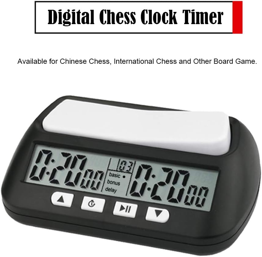 Lixada Digital Timer, Shogi / Go Competition Chess Clock, Digital Timer Game Timer Game, Multipurpose, Portable Professional