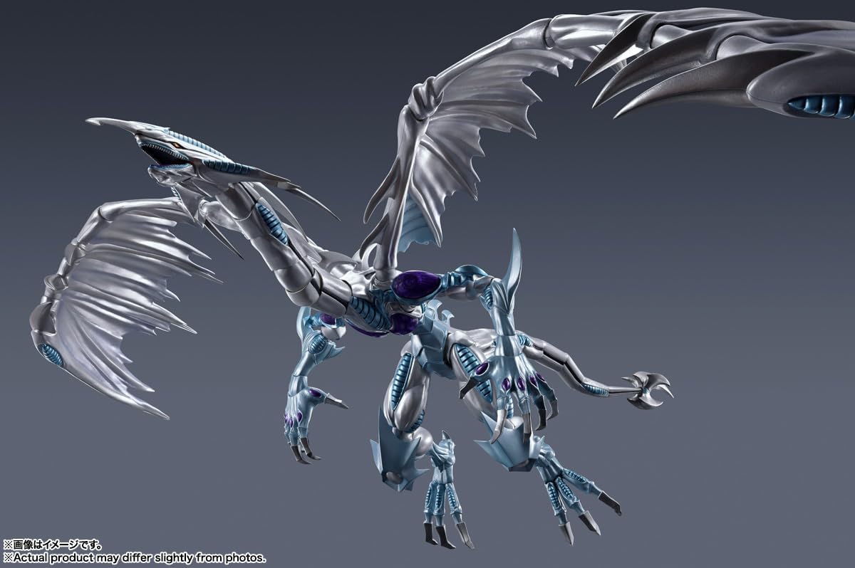 TAMASHII NATIONS S.H. Monster Arts Yu-Gi-Oh! 5D's Stardust Dragon, Approx. 20.9 inches (530 mm), PVC & ABS Pre-painted Action Figure