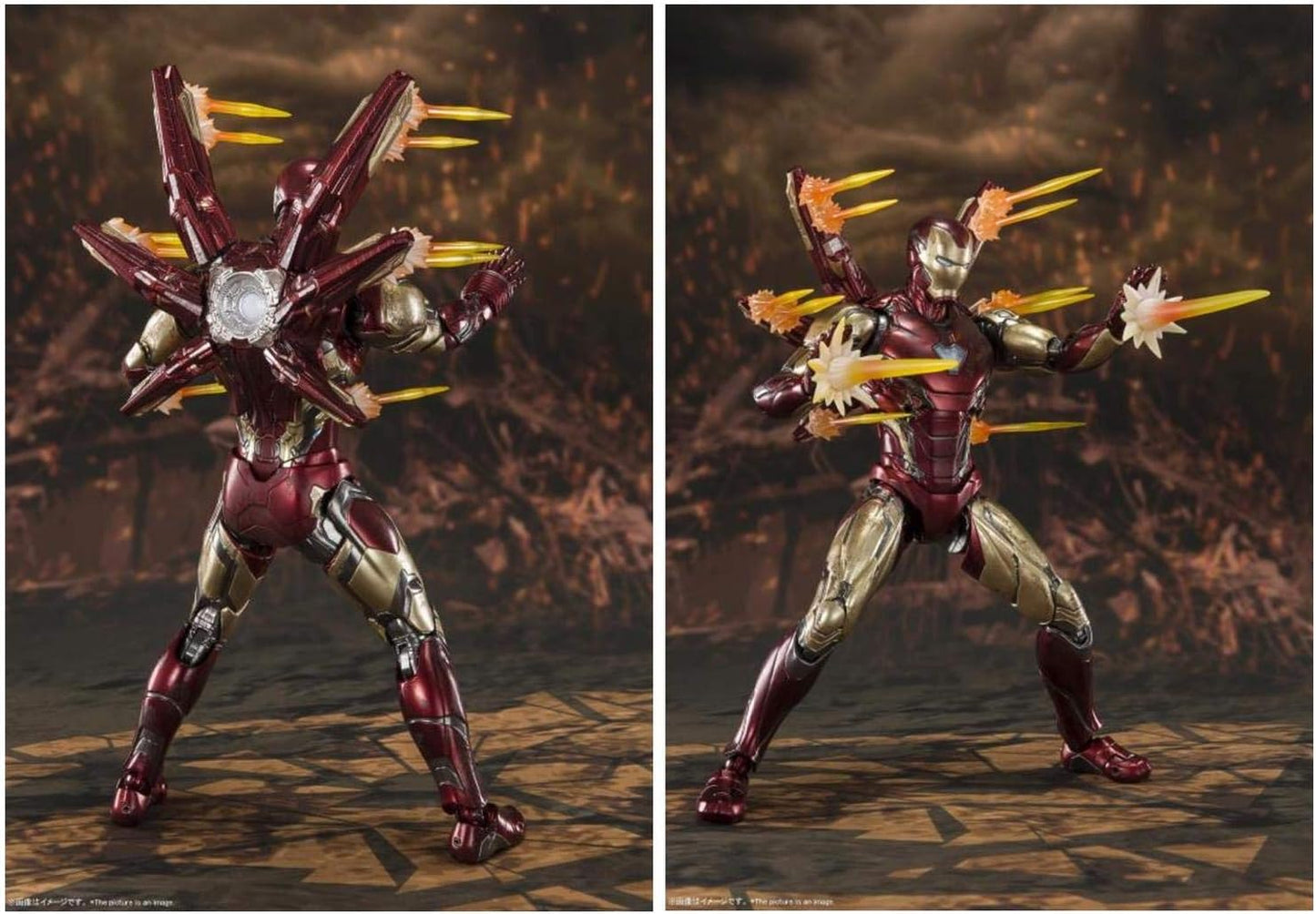 S.H. Figuarts Avengers Iron Man Mark 85 - FINAL BATTLE EDITION - Approx. 6.3 inches (160 mm), ABS & PVC & Die Cast Pre-painted Action Figure