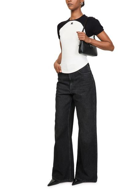 COURREGES Circle contrast t-shirt - Image 6
