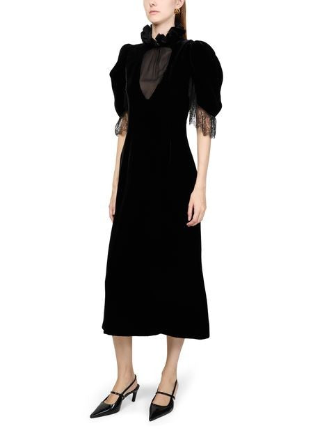 MCQUEEN Flowing velvet midi dress - Image 6