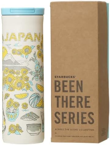 Starbucks Been There Series Stainless Steel Bottle, Japan Limited Edition, Summer, 16.1 fl oz (473 ml), Summer, Sunflower, Vacuum, Stainless Steel, Local Limited, White, 16.1 fl oz (473 ml), New Model, Gift, Brand, Christmas