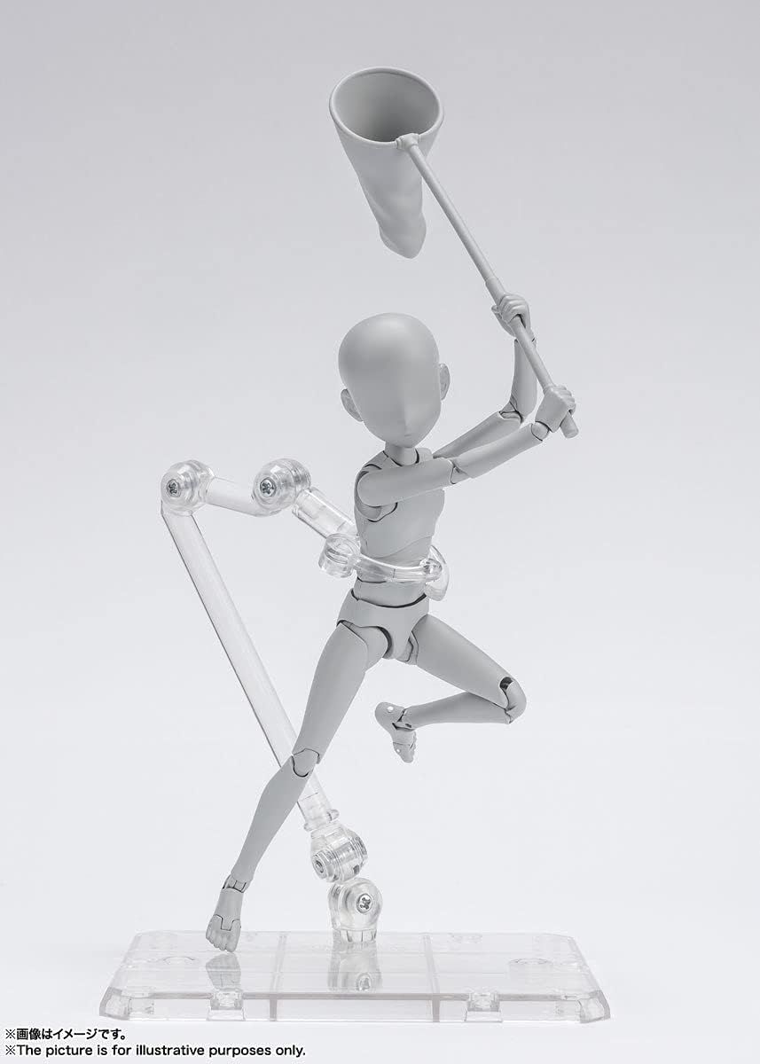 Bandai Spirits S.H. Figuarts BAS62102 Body Kun - Ken Sugimori Edition DX Set (Gray Color Ver.) Approx. 5.1 inches (130 mm), PVC & ABS Action Figure