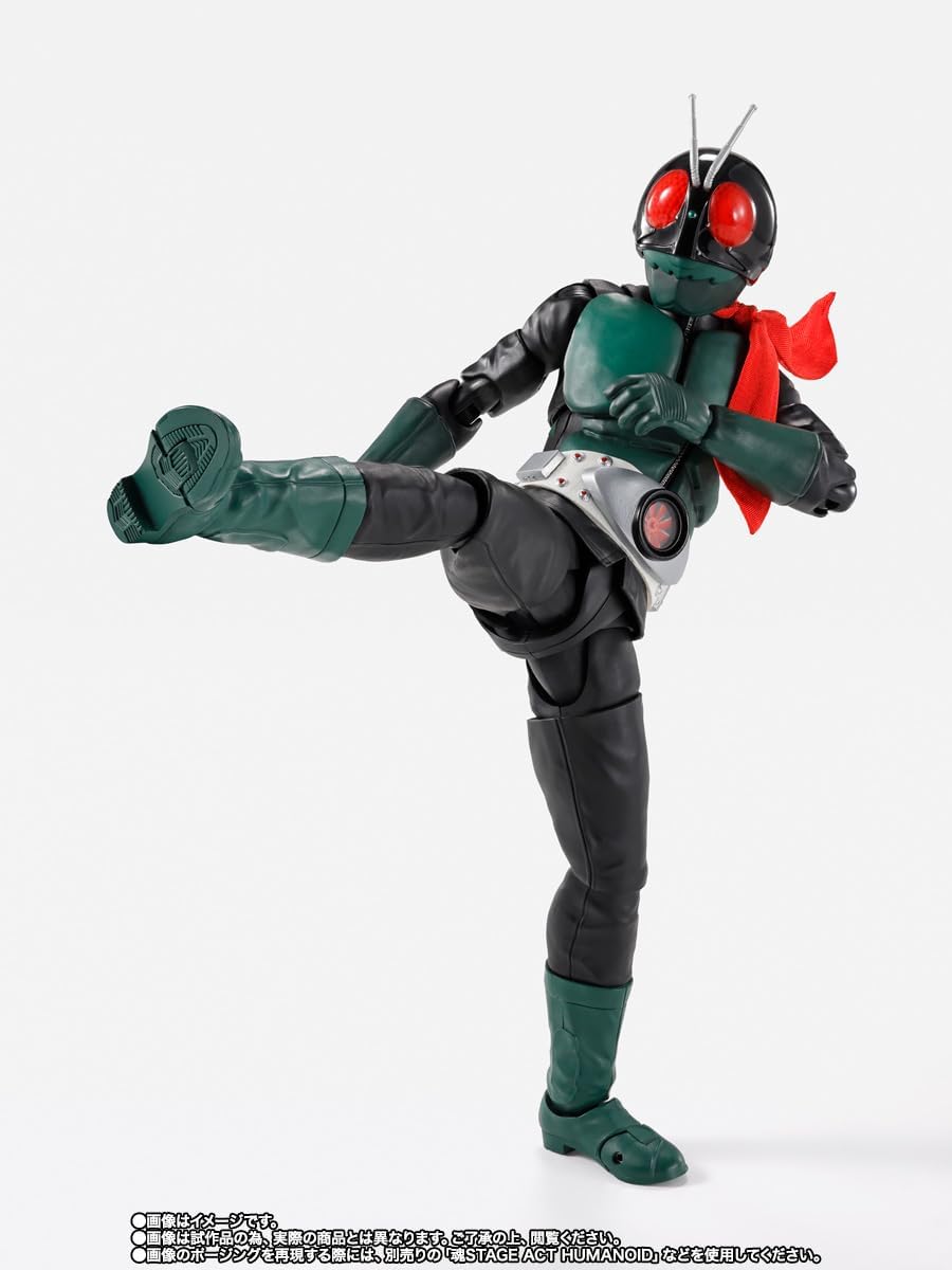 S.H. Figuarts Kamen Rider No. 1 (Sakurashima Version) Sakurajima Ver., Showa Rider Edition, Total Height Approx. 5.7 inches (145 mm), PVC & ABS & Cloth Complete Figure