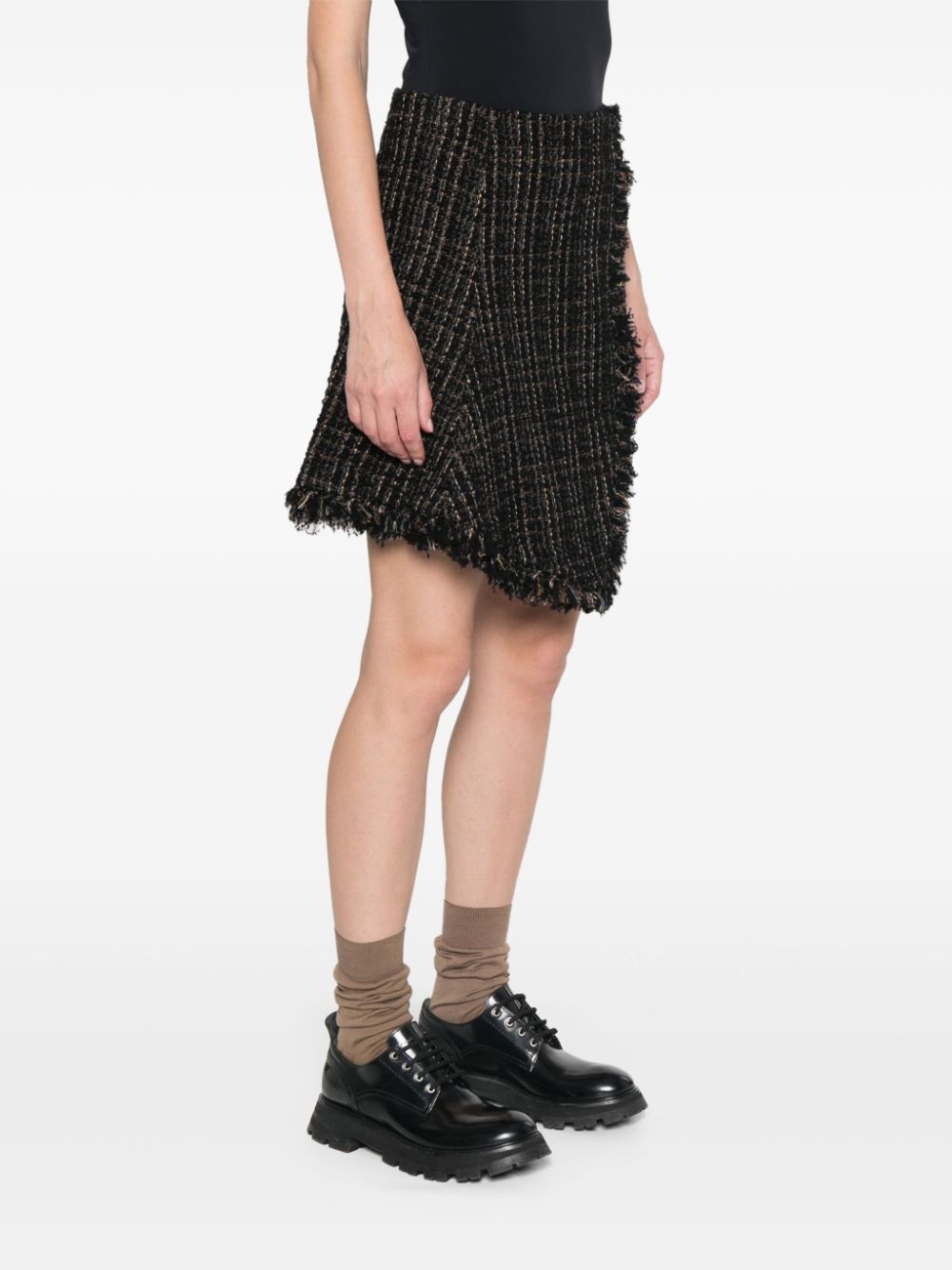 Sacai Sacai Tweedウールミニスカート - Image 6