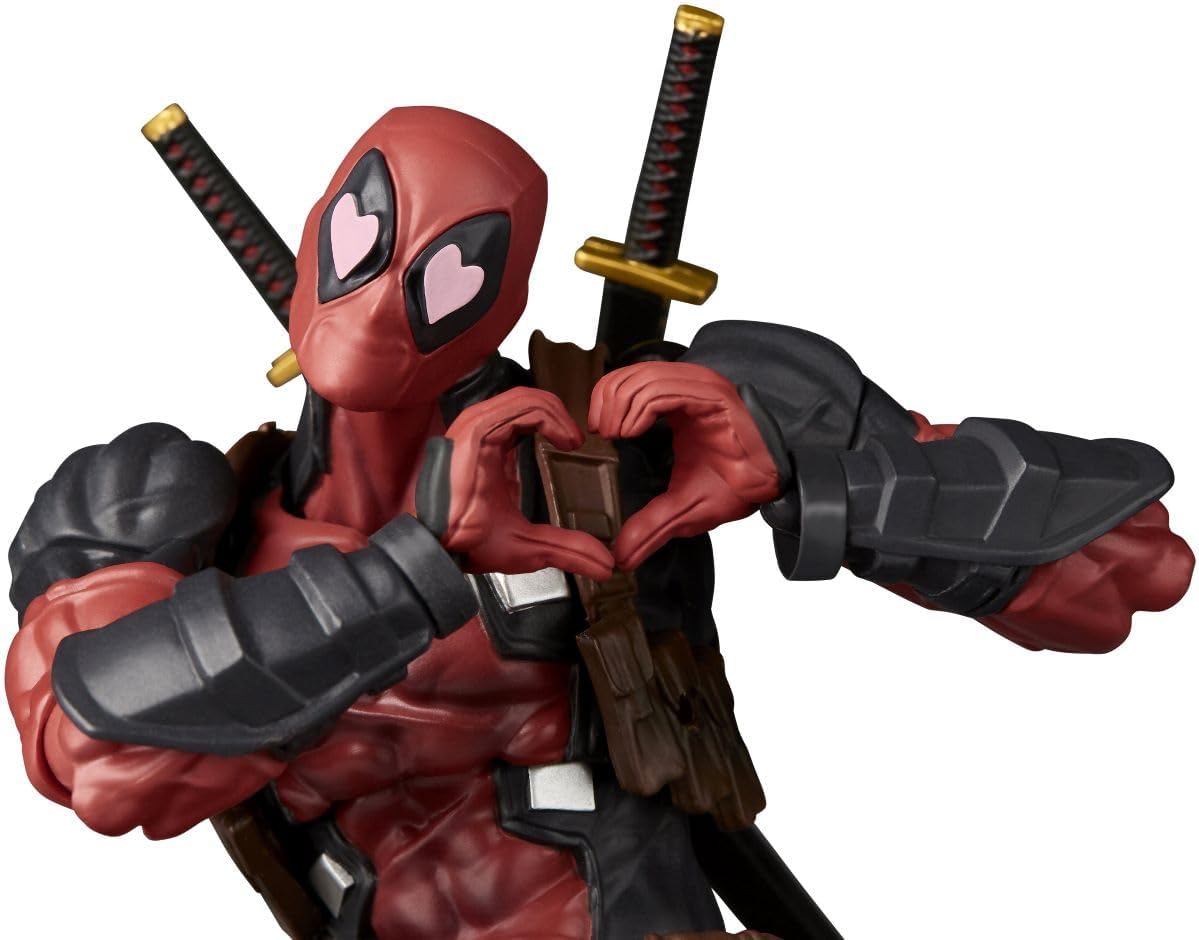 Kaiyodo Revoltech Amazing Yamaguchi Deadpool Ver. 2.5, Total Height: Approx. 6.7 inches (170 mm), Non-scale, PVC & ABS, Painted Action Figure