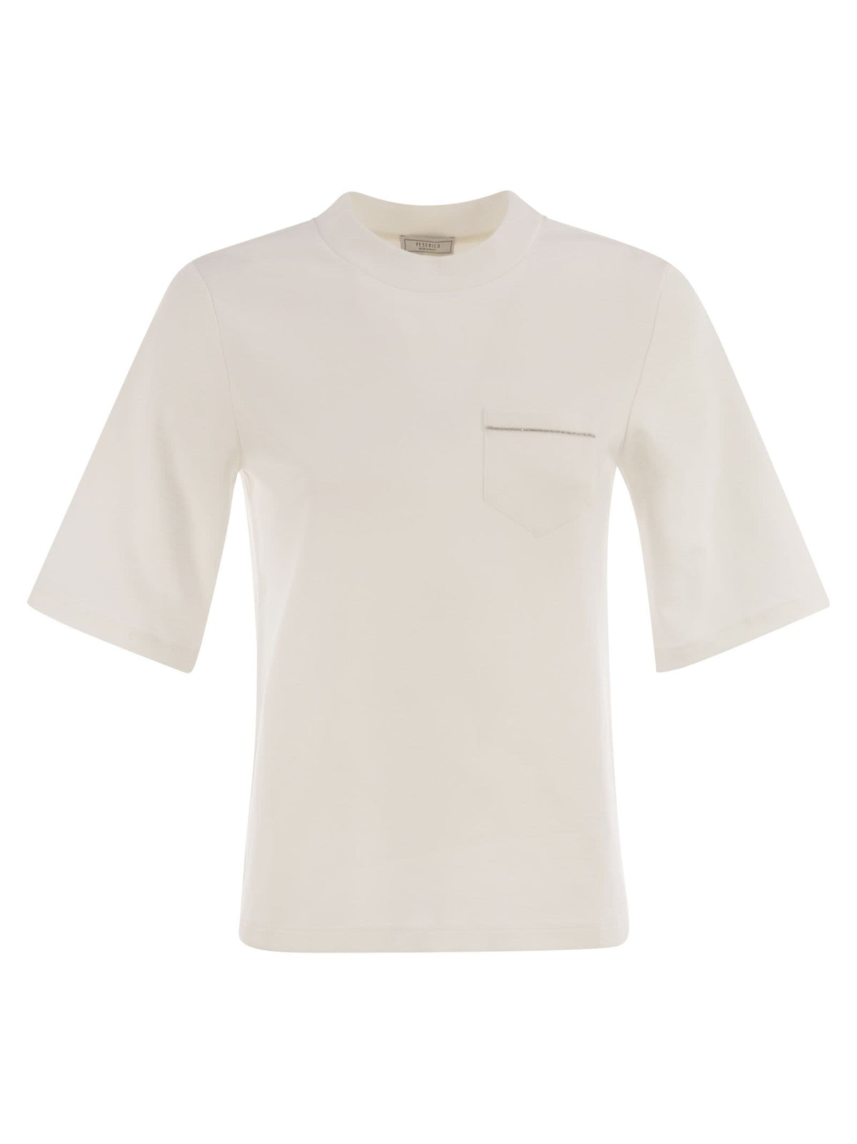 Peserico ペセリココットンブレンドジャージーTシャツ - Image 6