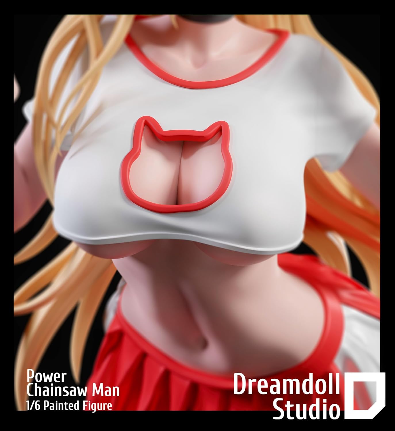 REENEW Chainsaw Man Power Figure Garage Kit Scene Pedestal Ver.1/6 Scale Dr.e.a.m.d.o.o.ll. Studio Limited Sale, Hand-Made Resin Painted Finished Product, Crafts Collection, Assembled Statue Figurine