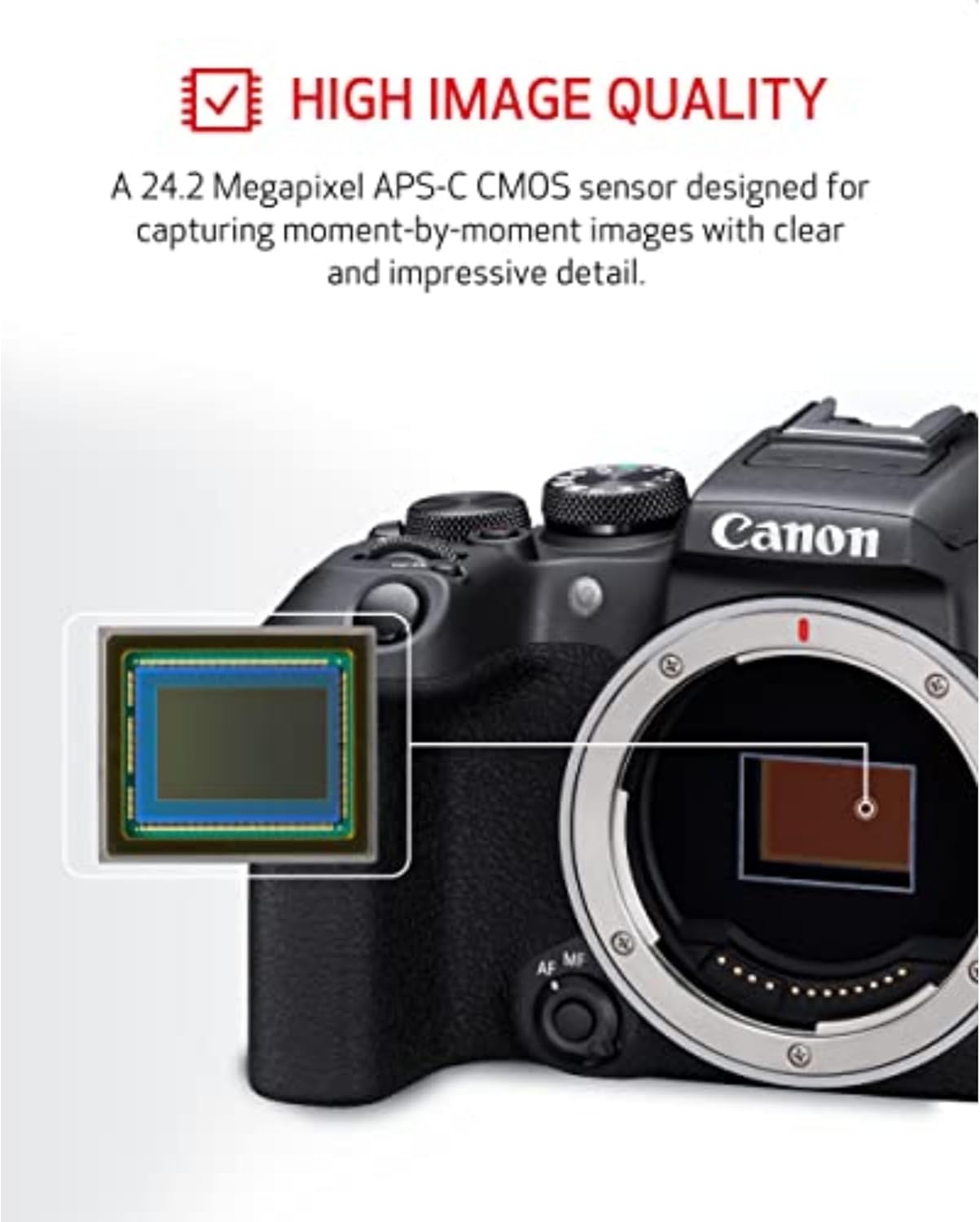 Canon EOS R10 Mirrorless Camera RF-S18-45mm F4.5-6.3 is STM Lens Kit Hybrid Camera 24.2MP CMOS (APS-C) Sensor for 4K Video Vlog Camera Content Creator (Black)